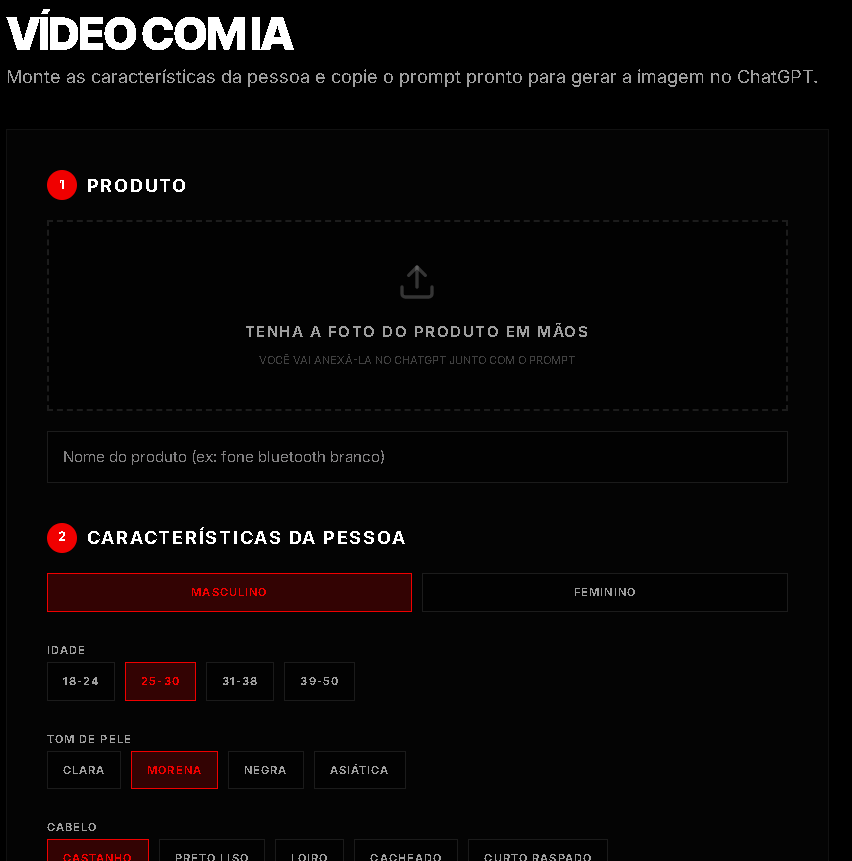 Gerador de vídeo com IA do Flow